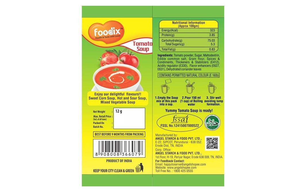 Foodix Tomato Soup    Pack  12 grams
